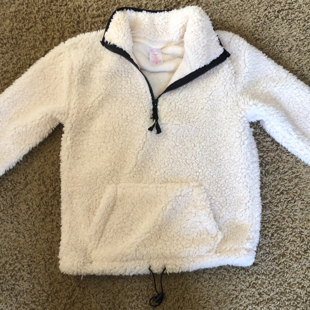 No Boundaries Fuzzy White Sweater